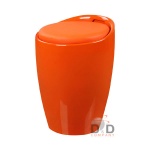 TUBO pomarańczowa pufa stołek taboret i kosz na pranie